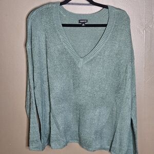 Torrid Green V-Neck Women's Sweater